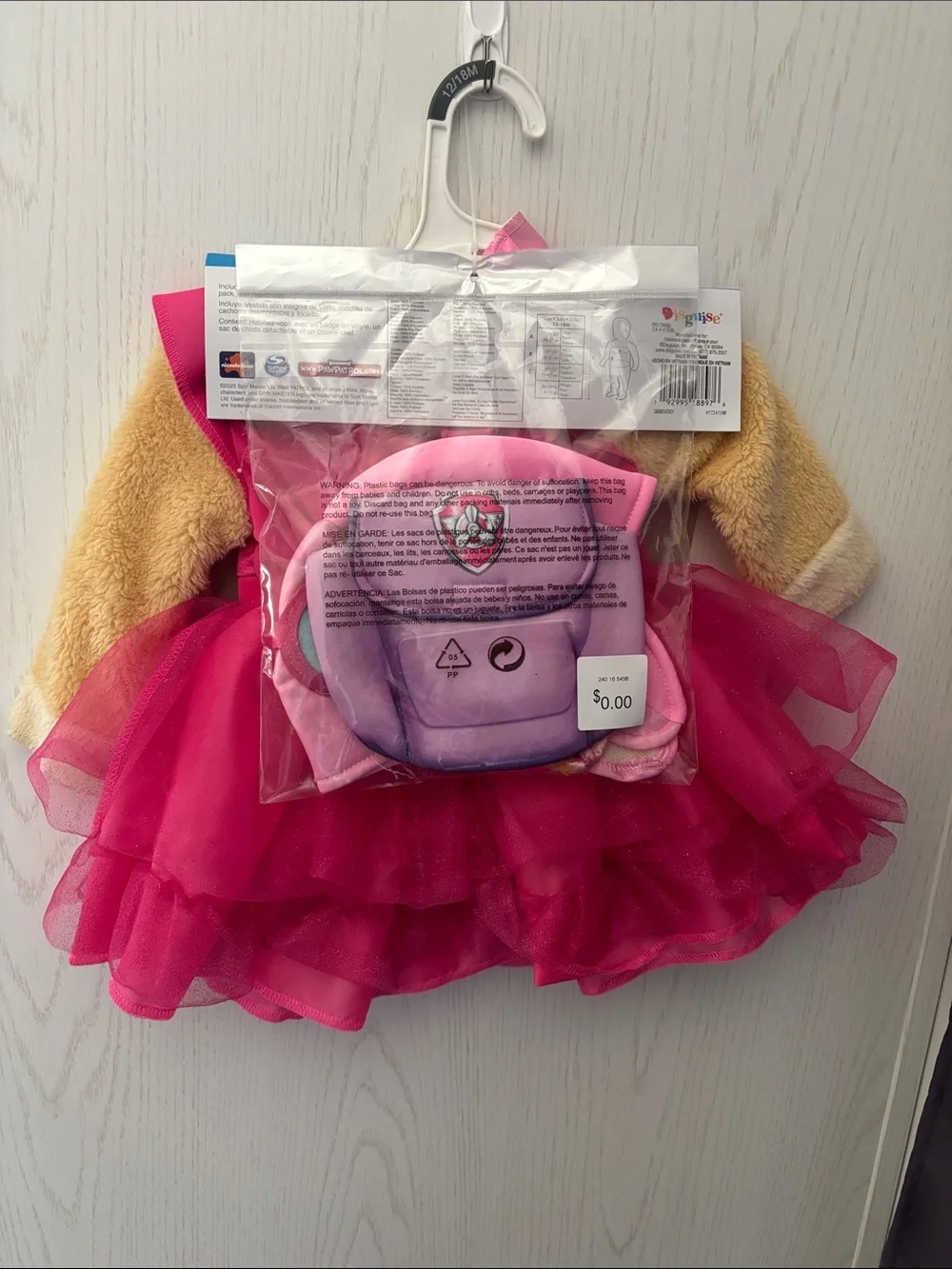Skye Paw Patrol Halloween Costume 12/18 months Nick Jr Tutu Dress Toddler Girls